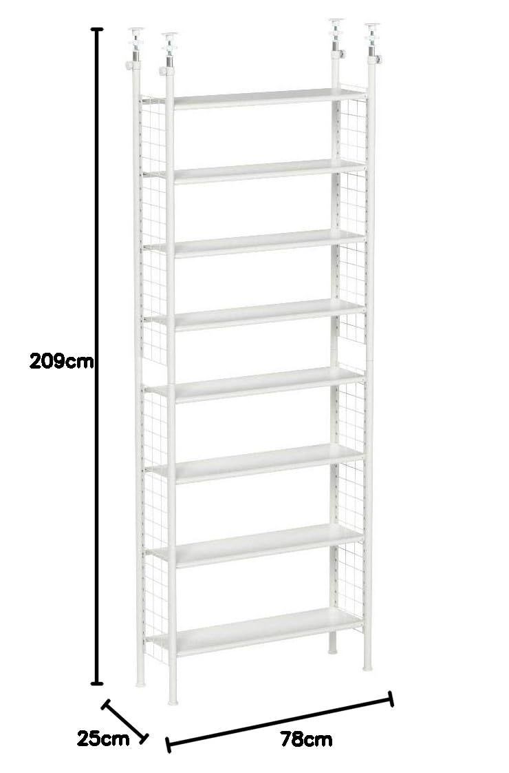 人気商品】[山善] フリーラック (突っ張り) スリム 幅78×奥行25×高さ