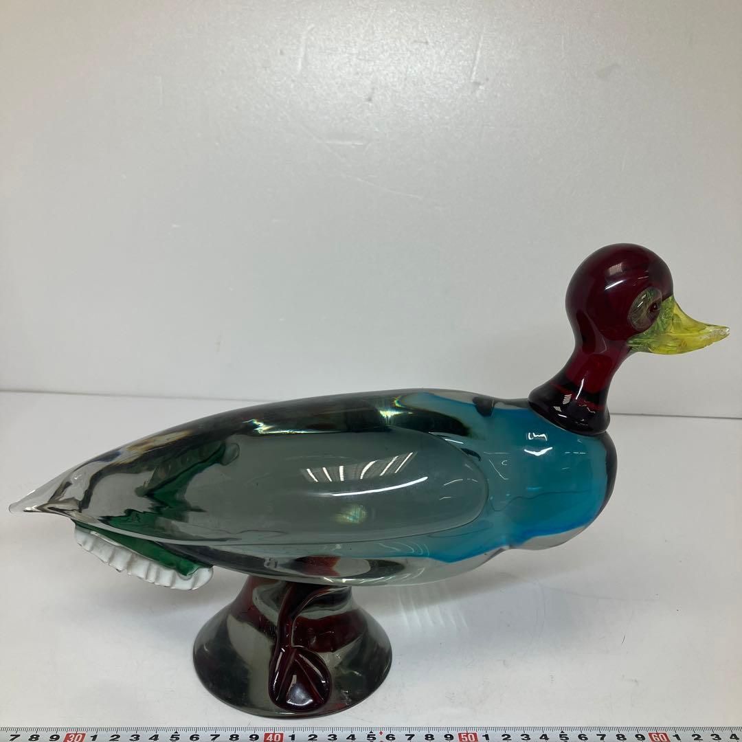 ムラノガラス アヒル特大置物 5236g 東H6-0131① Hobym Observatory
