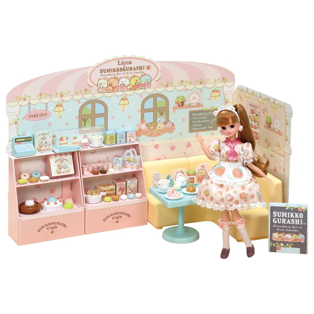 タカラトミー 『 リカちゃん すみっコぐらしカフェへようこそ! 』 着せ替え お人形 おままごと おもちゃ 3歳以上 玩具安全基準合格 STマーク認証 Licca TAKARA TOMY 
