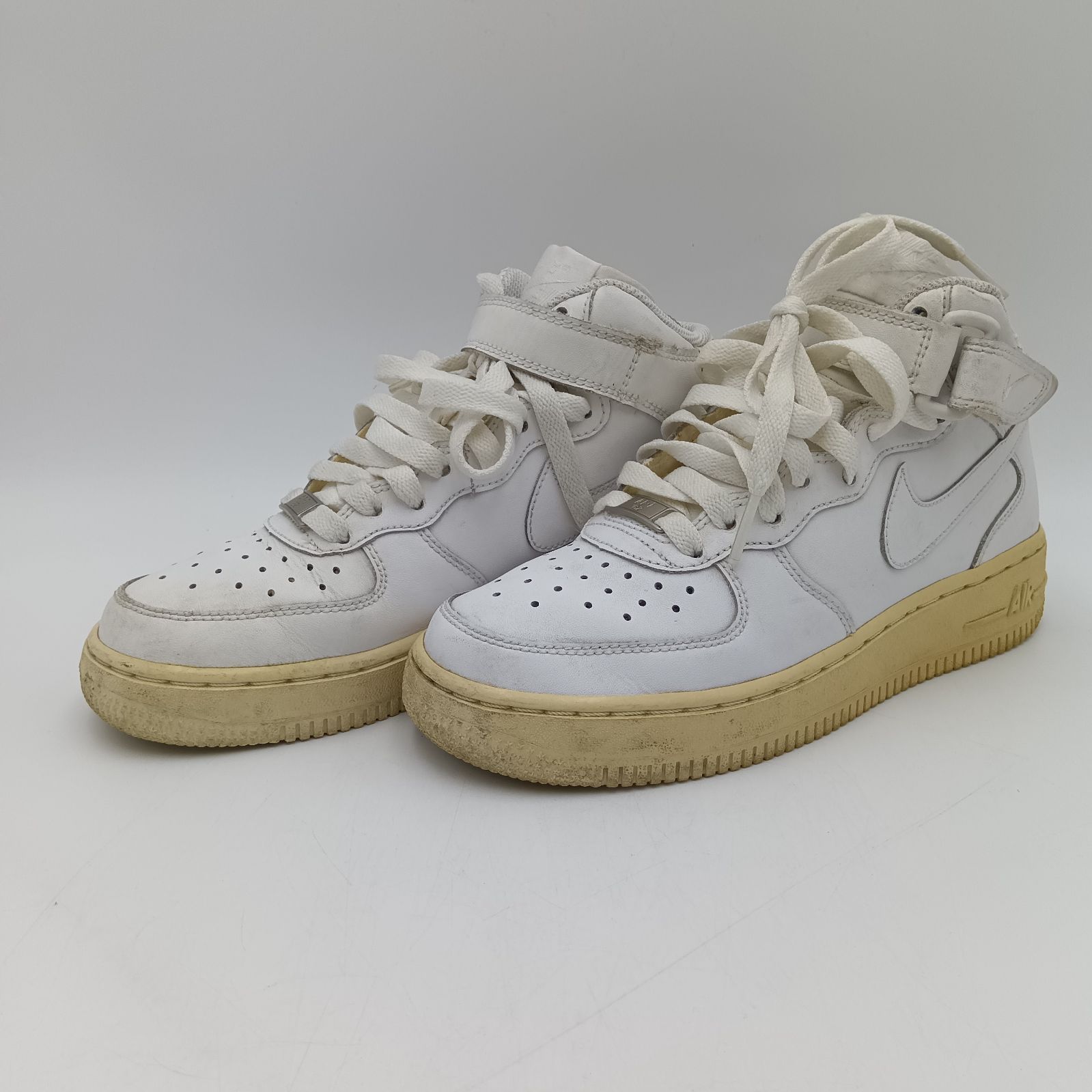NIKE ナイキ AIR FORCE 1 MID エアフォース1ミッド スニーカー ホワイト キッズ 23cm A-9-7