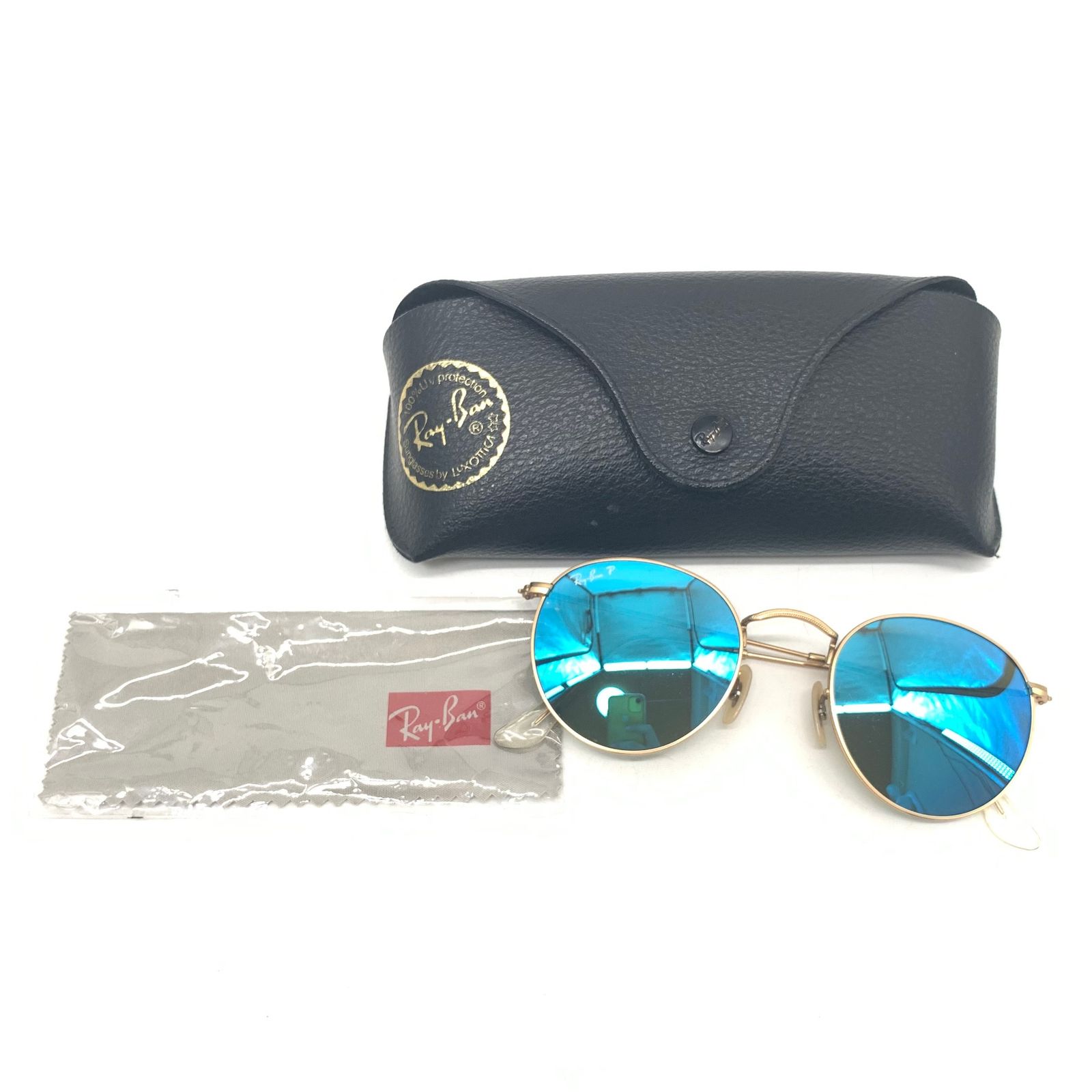 極美品 Ray Ban レイバン RB3447 ROUND METAL サングラス アイウェア ケース付き