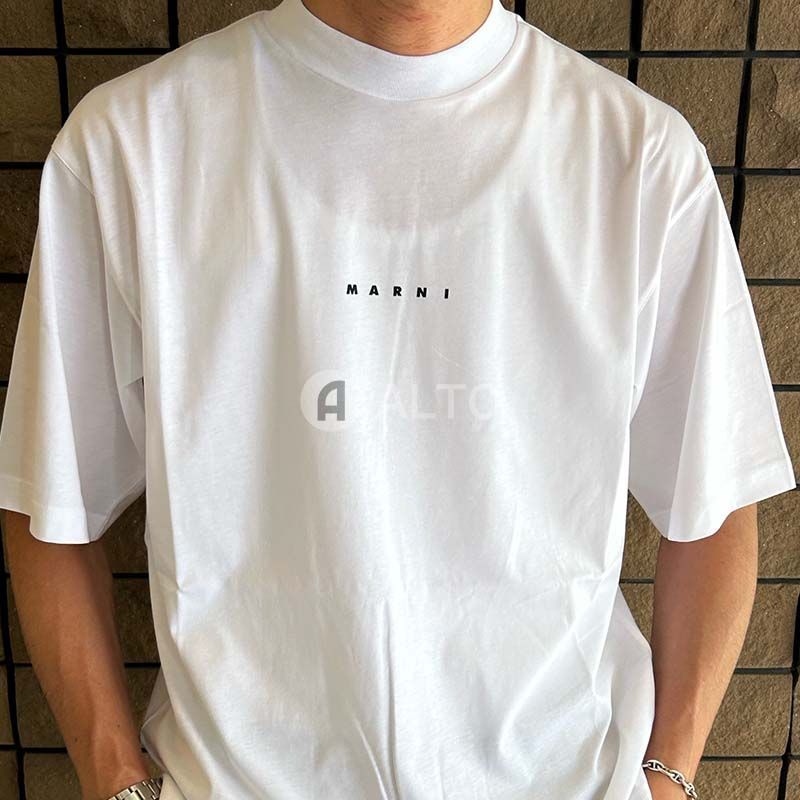 MARNI マルニ ちびロゴ プリント Tシャツ カットソー 半袖 38