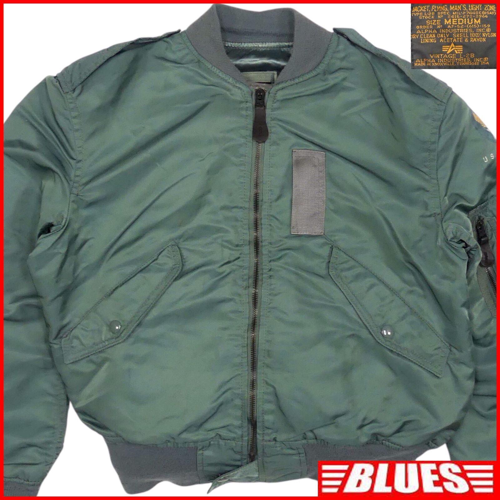 80s 90s ALPHA L-2B フライトジャケット M ALPHA L-2B フライトジャケット USA製 Mアルファ 90s アメリカ製