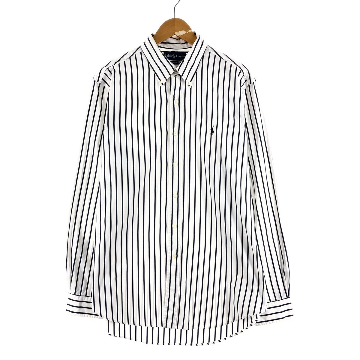 古着 ラルフローレン Ralph Lauren CLASSIC FIT クラシックフィット ストライプ柄 長袖 コットンストライプシャツ メンズXXL/eaa373165