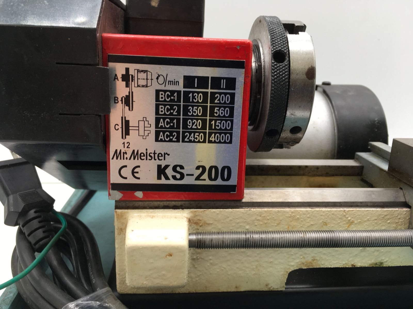 小型金工木工旋盤 当てはめ KS-200 Mr.Meister