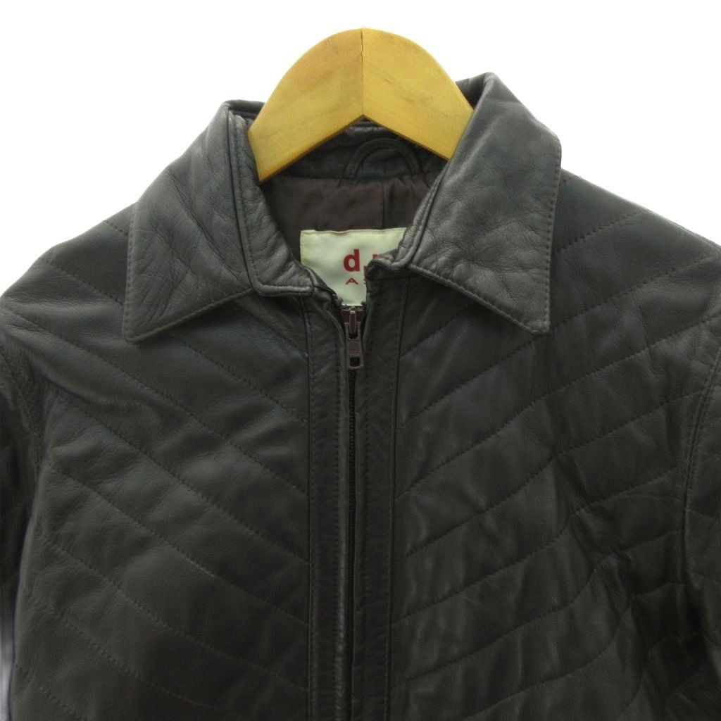 アスペジ ASPESI d.n.m シングルライダース レザージャケット ブルゾン ラムレザー 42 こげ茶 ダークブラウン 1010 SIROKUMA-CORPORATION_COM