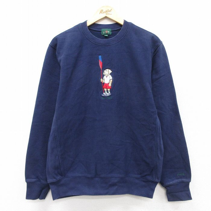 L/古着 ジェイクルー J.CREW 長袖 スウェット メンズ 90s 犬