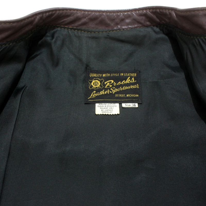 70s vintage ブルックス BROOKS シングルライダースジャケット メンズ
