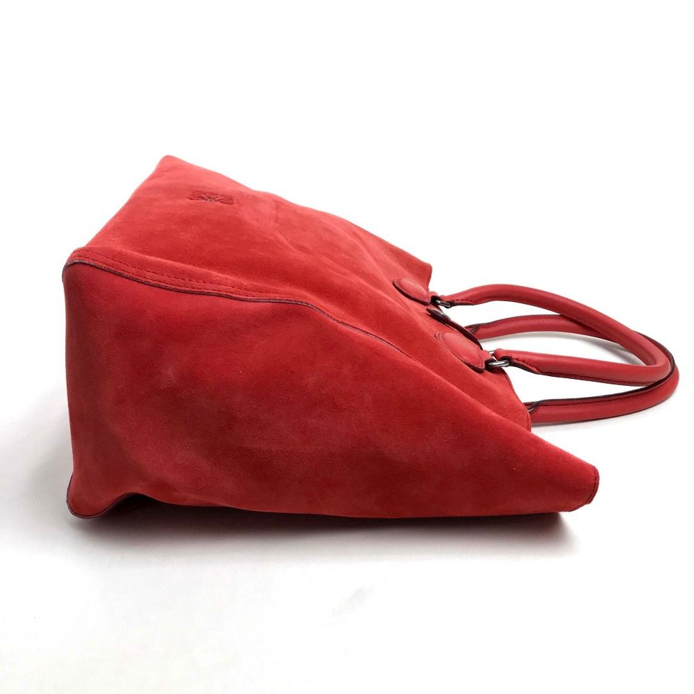 LOEWE ロエベ トートバッグ レオ スエード レッド レッド - メルカリ