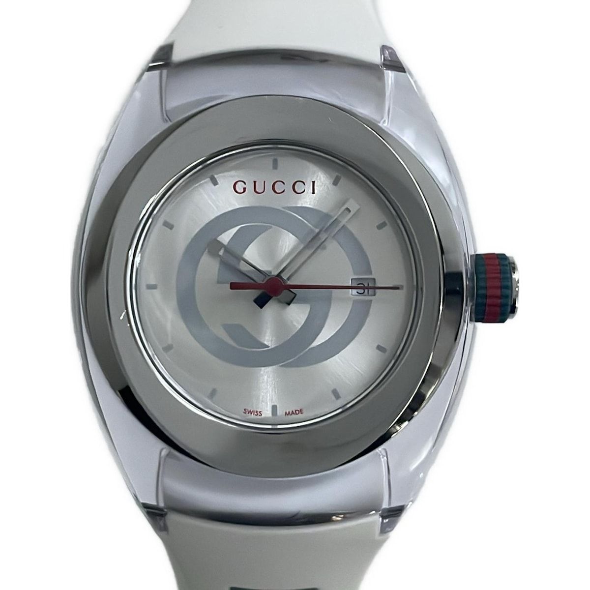 GUCCI グッチ 腕時計 SYNCコレクション 137.3 レディース シェリー シルバー