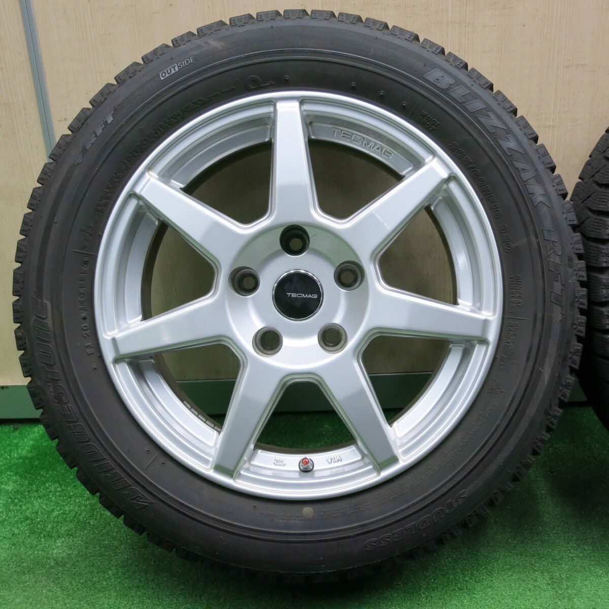 4本価格☆BMW等 TECMAG Type207R 205/60R16 スタッドレス ブリヂストン 
