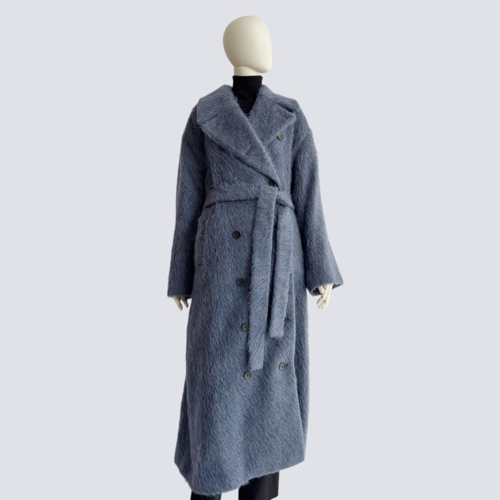 CLANE クラネ LONG SHAGGY SULLEY COAT ブルー シャギーロングコート \ CLANE LONG SHAGGY SULLEY  COAT ladies - メルカリ