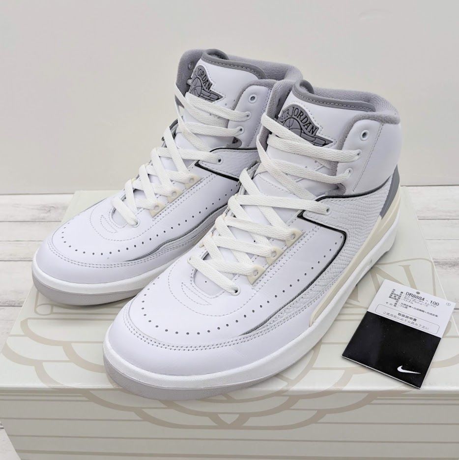 美品 Nike Air Jordan 2 White and Cement Grey ナイキ エアジョーダン 
