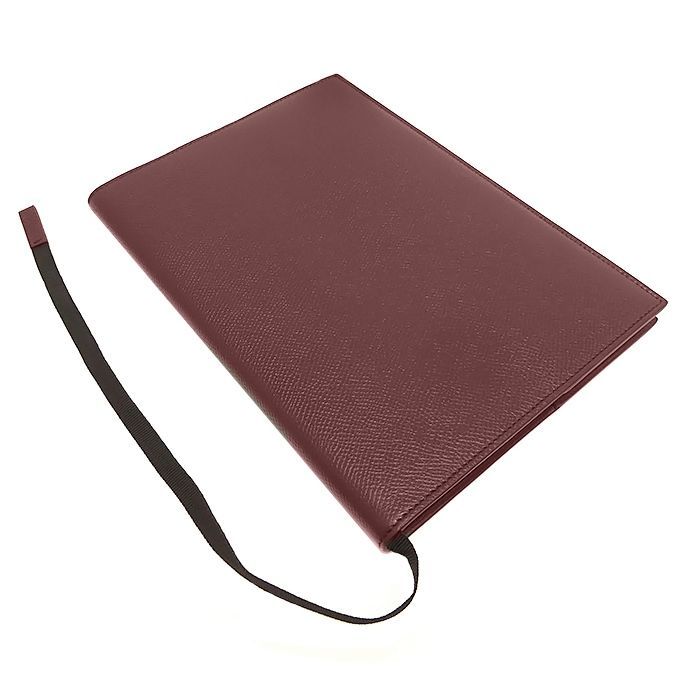 併売商品 ◆ ◆dunhill ダンヒル ノートカバー A5サイズ レザー ボルドー ブラウン ブックマーク付き ノート付き 手帳カバー メンズ M1389