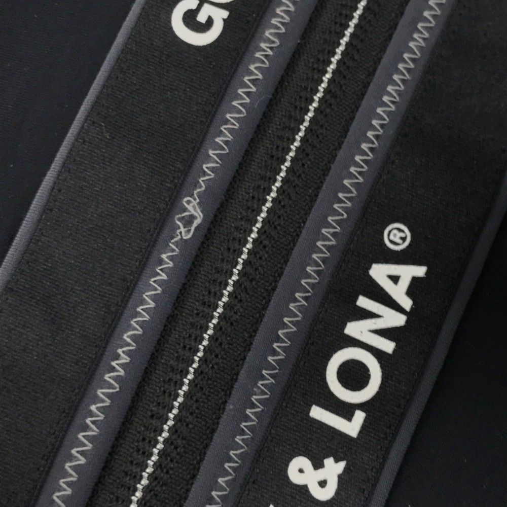 ☆マークアンドロナ☆ レディース 38サイズ MARK&LONA マークアンドロナ ジップパーカー ネイビー×白 総柄 スカル