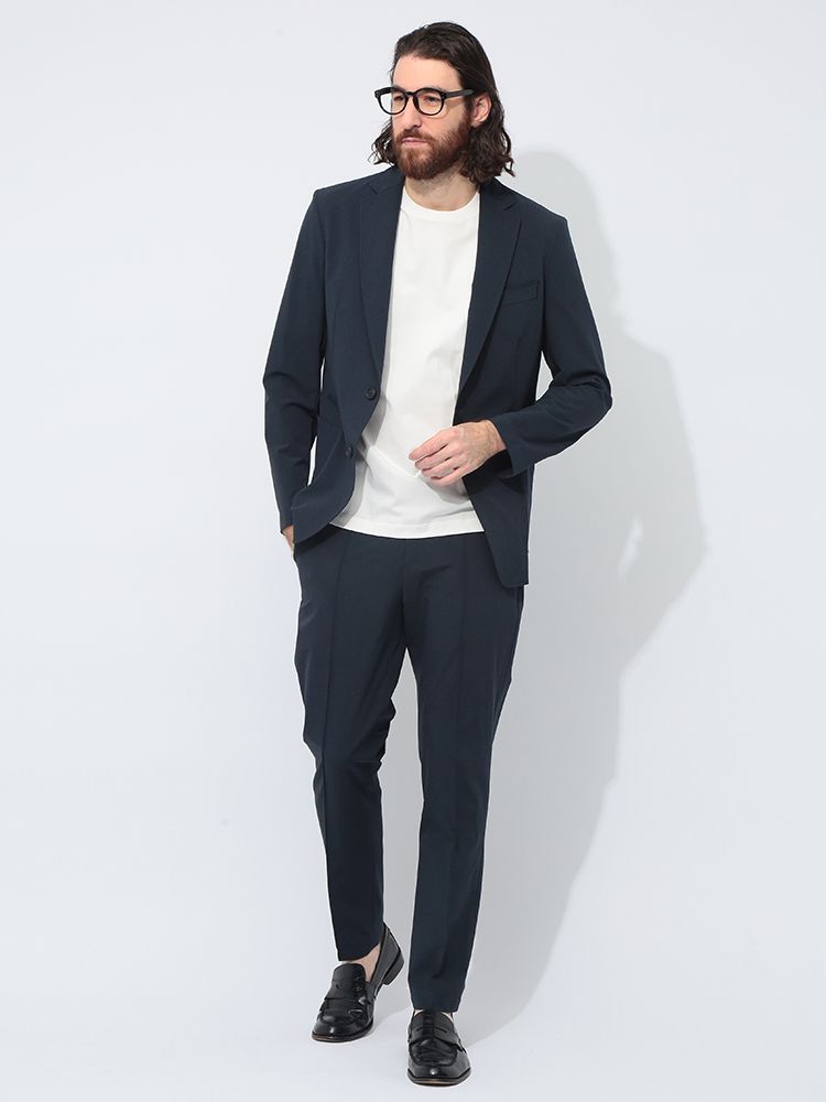 HUGO BOSS (ヒューゴボス) ストレッチ シングル ジャケット ロングパンツ セットアップ AIRWEIGHT HBHG10255958P ネイビー