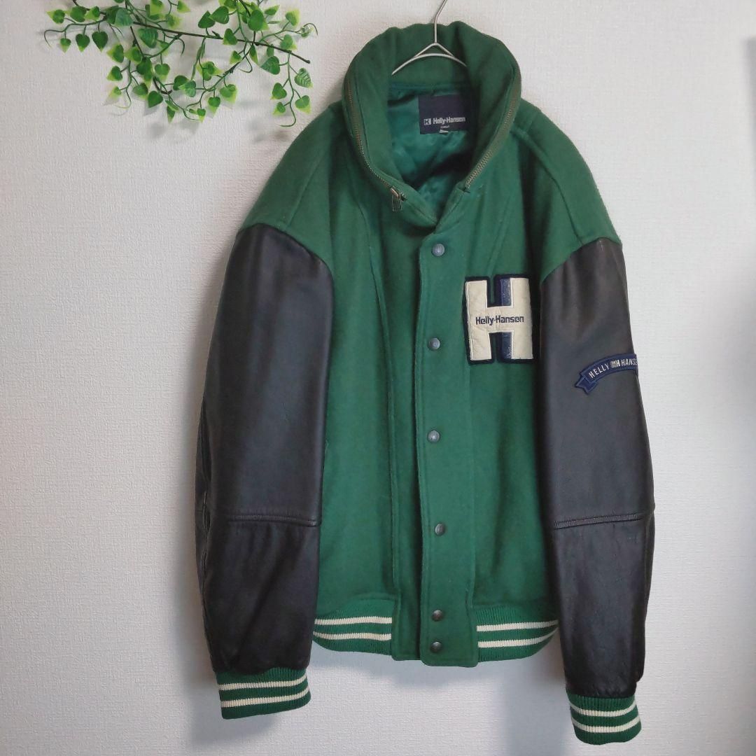 入手困難】刺繍 牛革 HELLY HANSEN ヘリーハンセン スタジャン