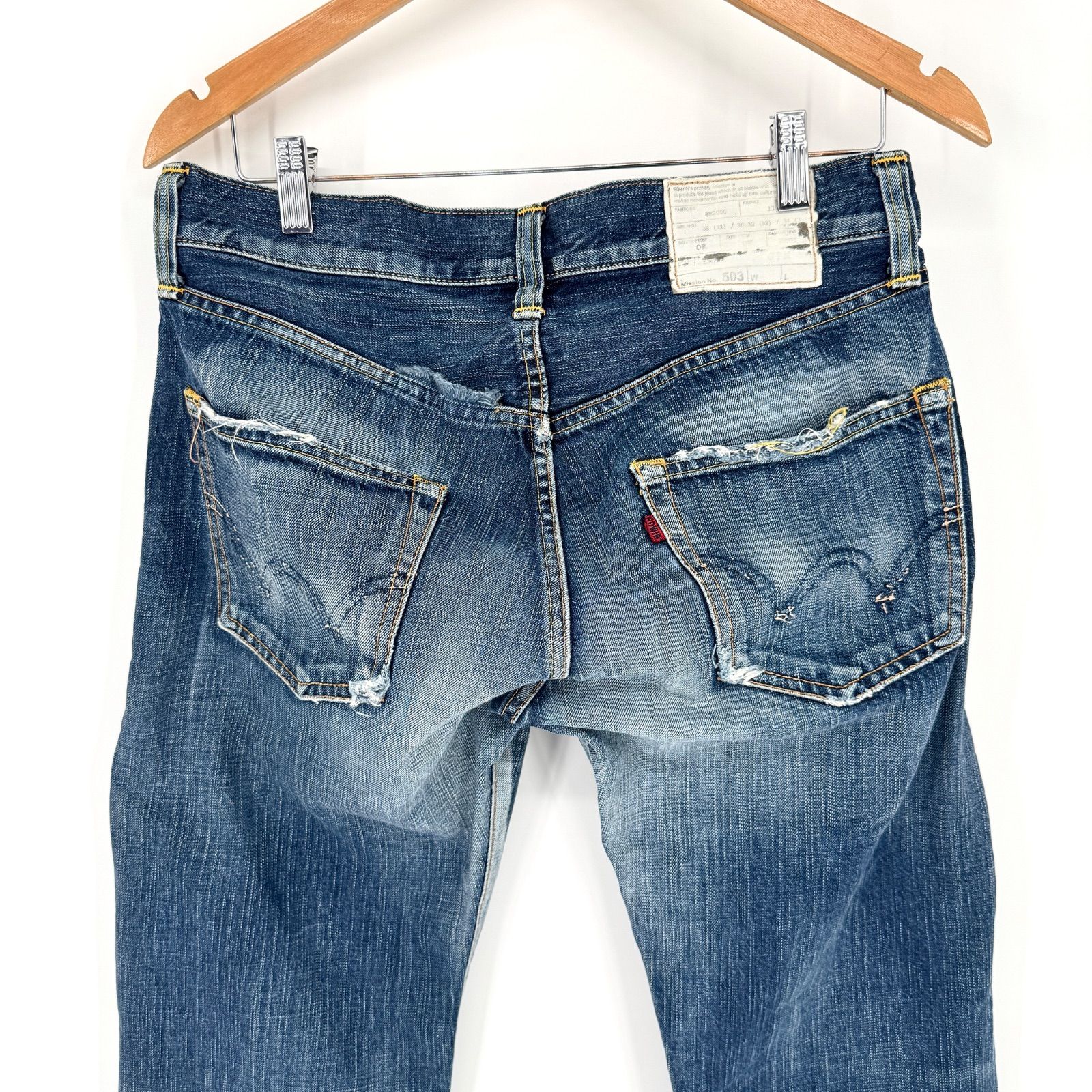 国産 EDWIN 503 ジーンズ 30×32 M相当 ジーパン デニム パンツ 