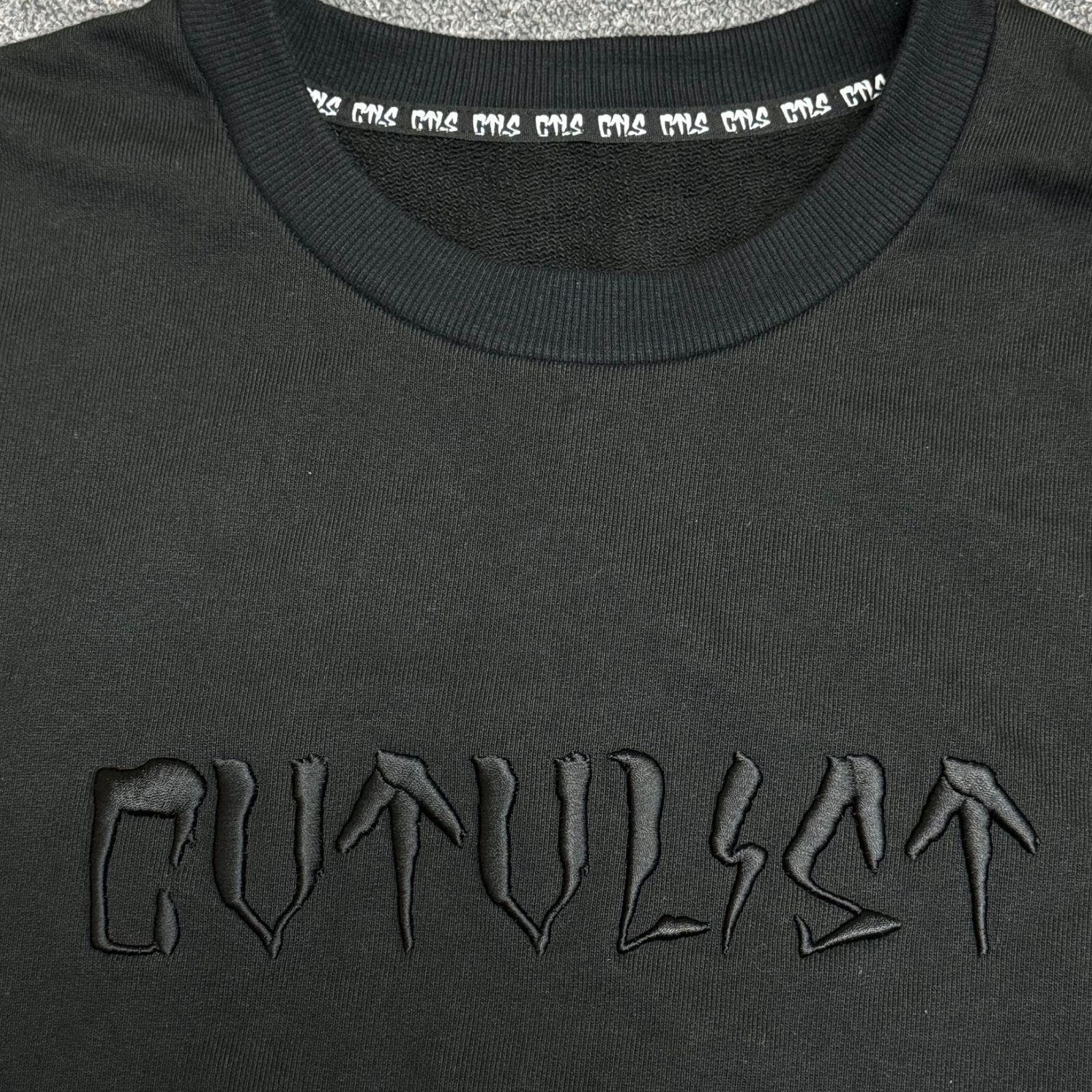 CVTVLIST 24SS 刺繍スウェットTシャツ カタリスト 2401050301 ブラック