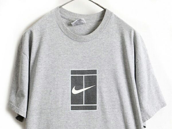 90s オールド □ NIKE ナイキ テニス スウォッシュ ロゴ プリント 半