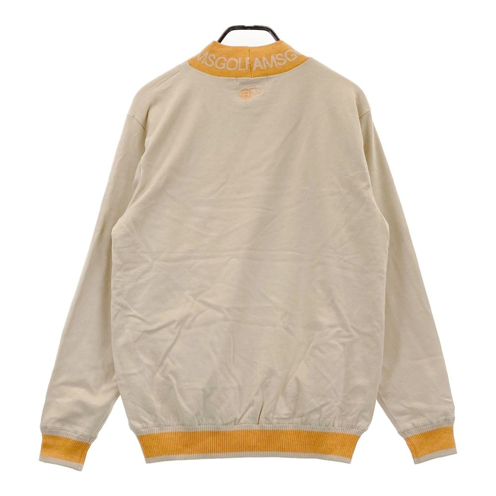 サイズ M BEAMS GOLF ビームスゴルフ モデル 裏地付 ハイネック ニットセーター ベージュ系 240101474783 ゴルフウェア メンズ ストスト