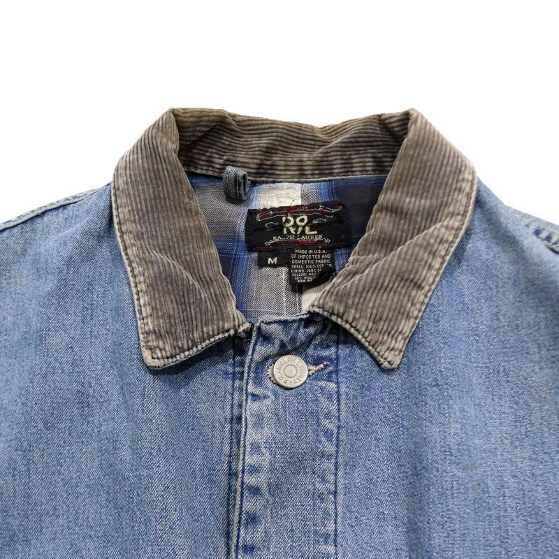 RRL デニムカバーオール裏地オンブレチェック