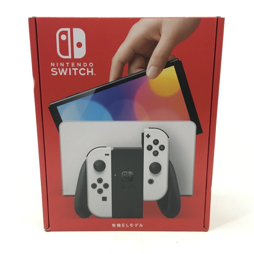 01w-1973 〇  未使用品 Nintendo Switch本体 有機ELモデル Joy-Con(L/R)ホワイト ニンテンドースイッチ 【中古品】