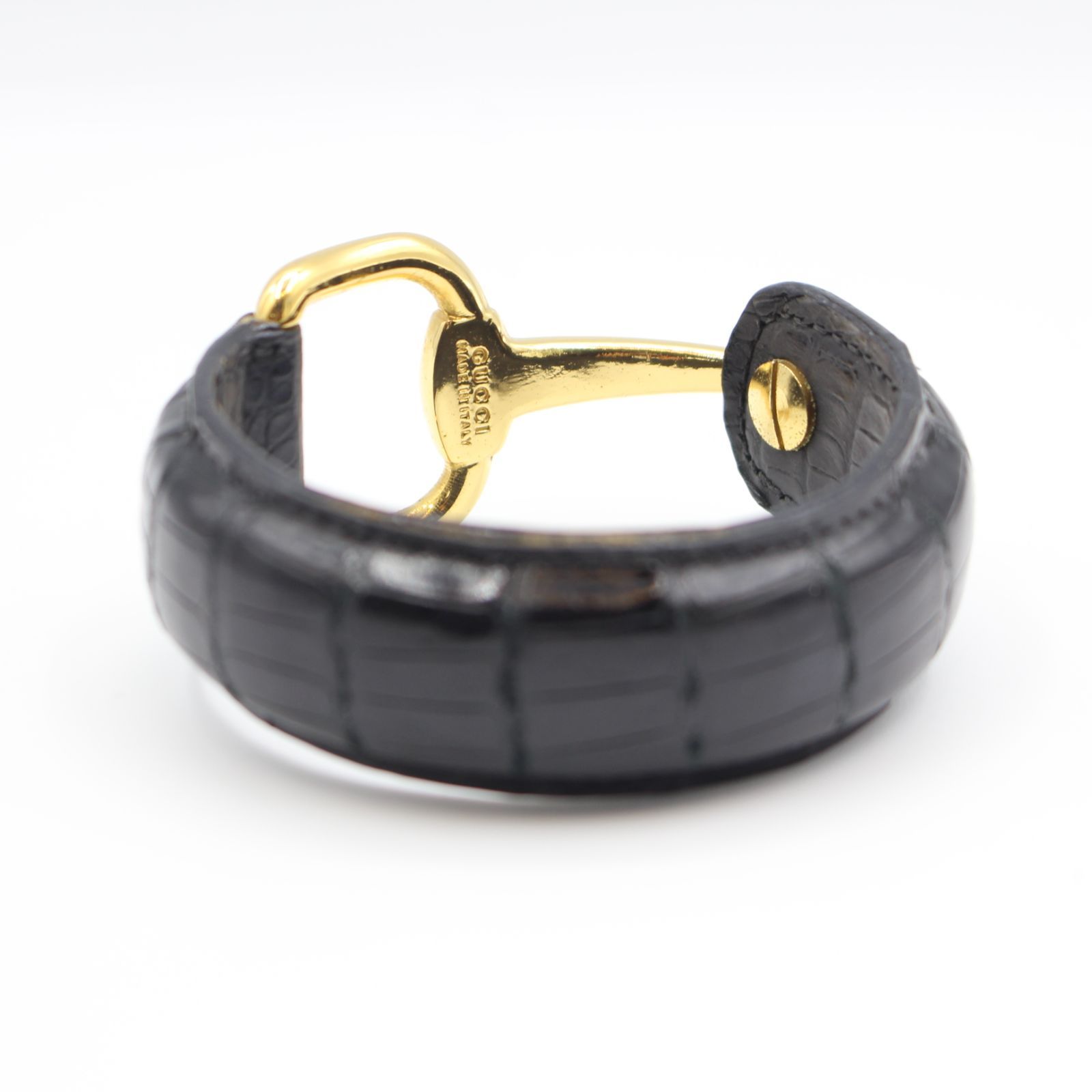 053)GUCCI ホースビット ブレスレット バングル レザー グッチ - メルカリ