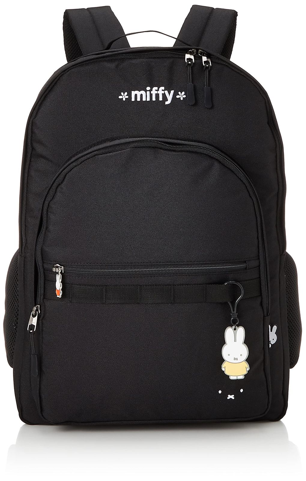 シフレ 通学にも ワンポイント キャラクター バックパック リュック キャリーオン SNOOPY スヌーピー MIFFYミッフィー キャラクターリュック レディース B183.フェイスブラック|ホワイト One Size