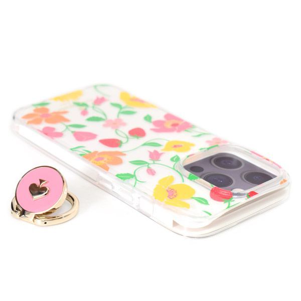 ケイトスペード】スペードフラワー バンカーリング付 iPhone15 ケース