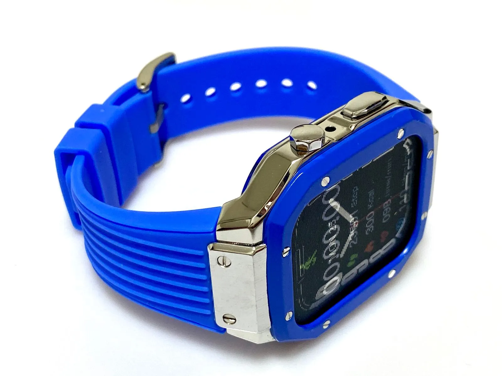 メタリックblw☆アップルウォッチバンド ラバーベルト Apple Watch 強かっ