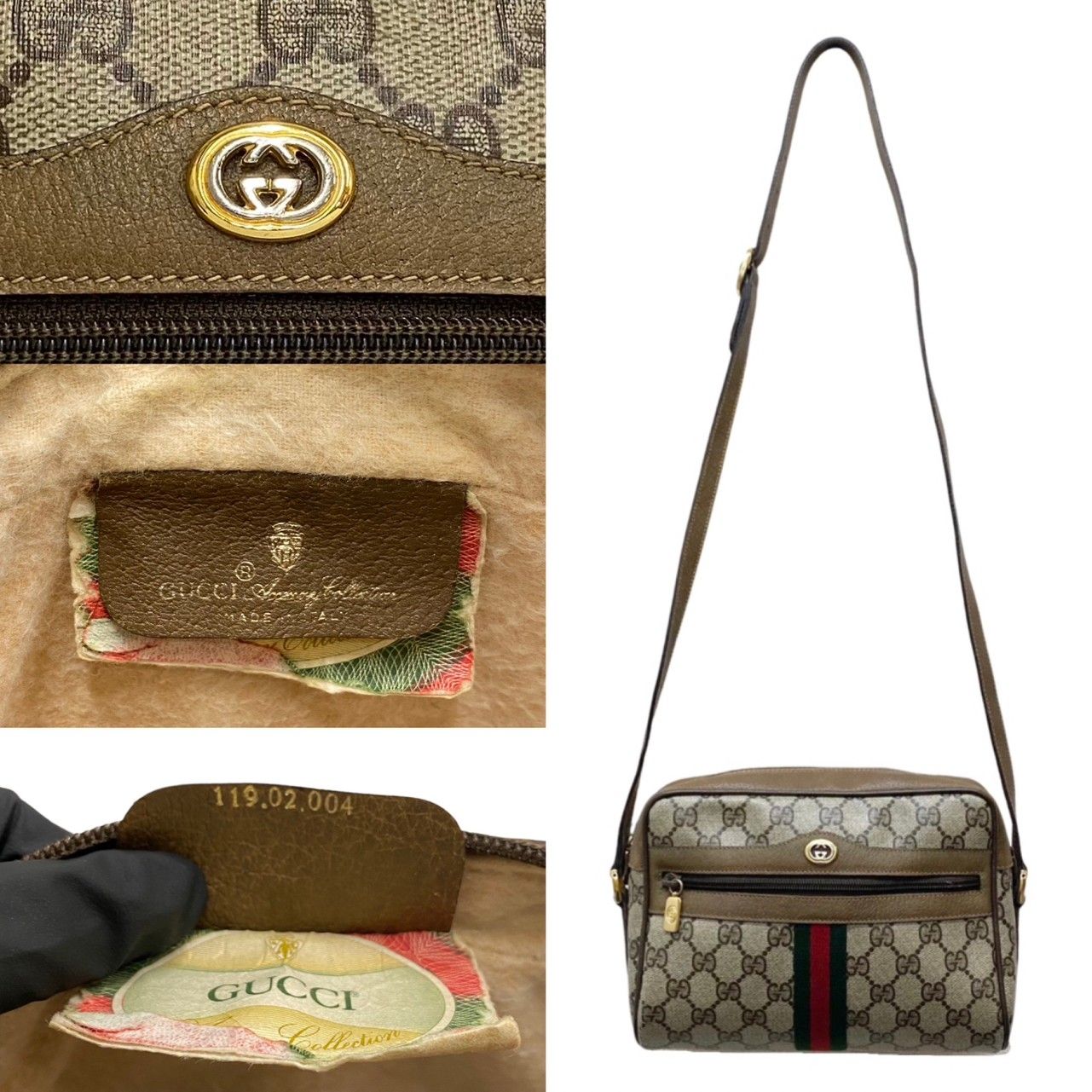 極美品 GUCCI オールド グッチ シェリー ミニショルダーバッグ ポシェット-