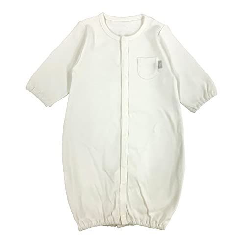 ホワイト_50-60 [チャックルベビー] ベビー服 赤ちゃん 新生児 ツーウェイオール ドレス カバーオール 女の子 男の子 無地 50-60cm P5068-00-11