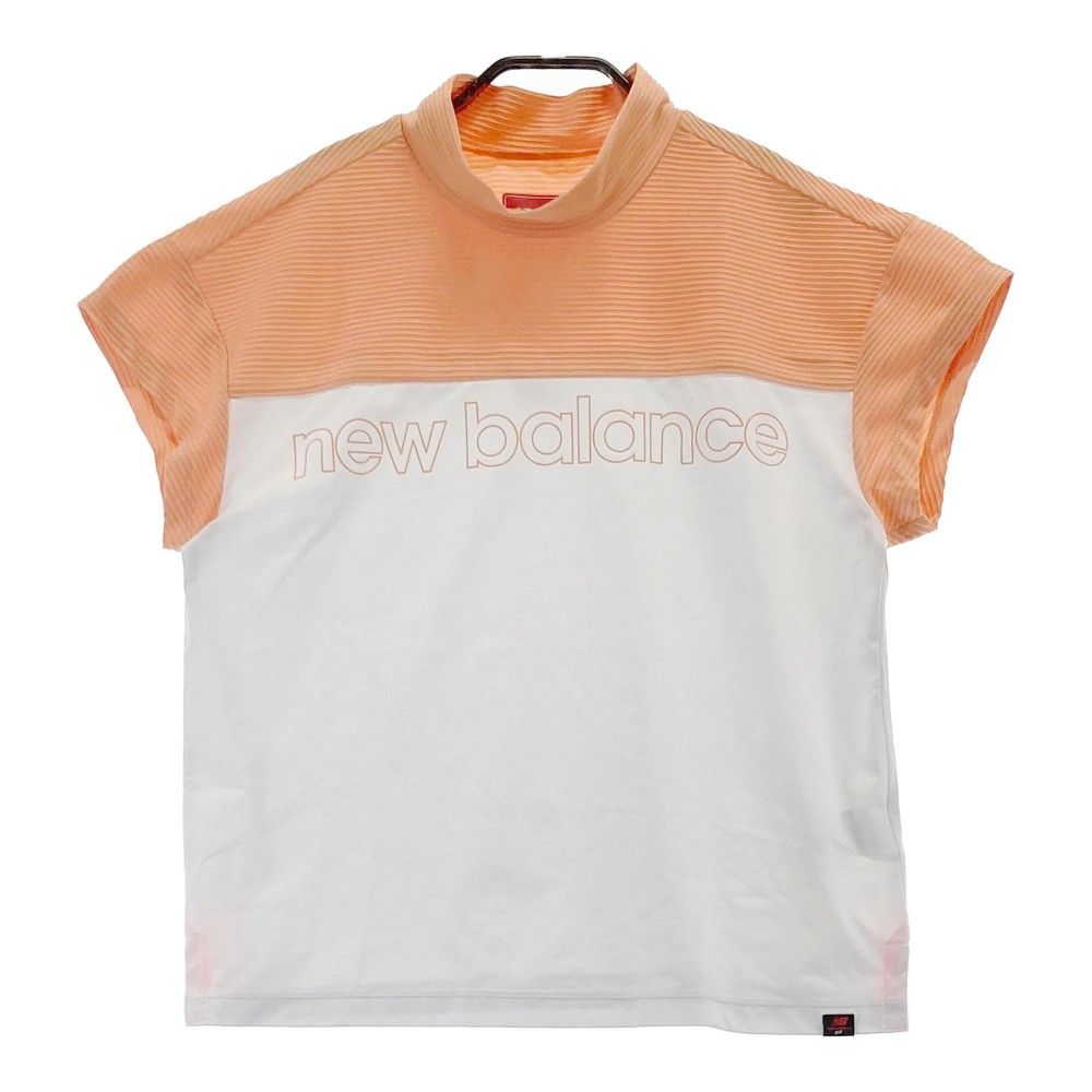 サイズ：2 NEW BALANCE GOLF ニューバランス 2022年モデル ハイネック 半袖Tシャツ ロゴ ホワイト系 [240101281845] ゴルフウェア レディース ストスト サイズ：2 NEW BALANCE GOLF ニューバランス 2022年モデル