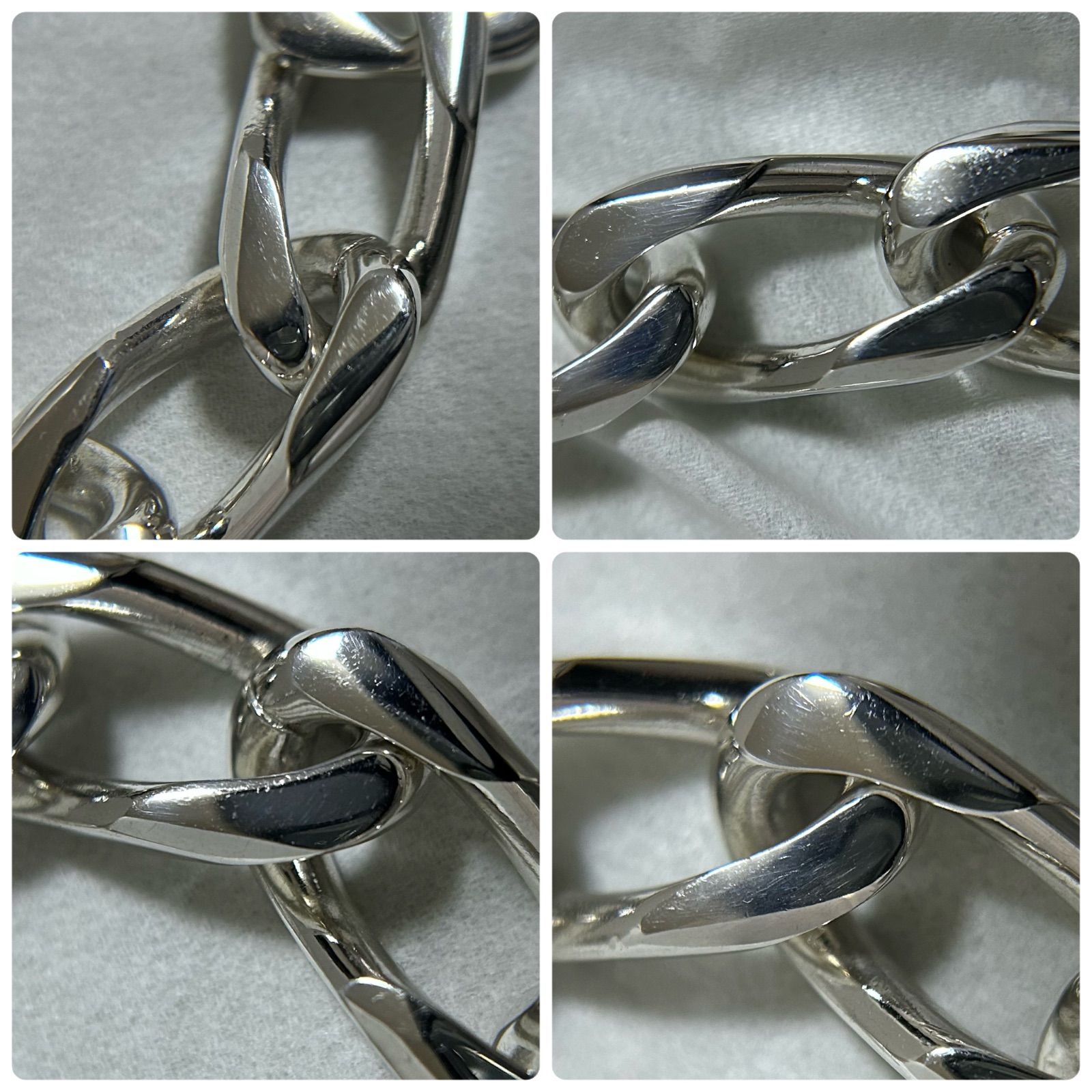 k様 グッチ ヘキサゴン フィガロチェーン ブレスレット AG925 GUCCI 