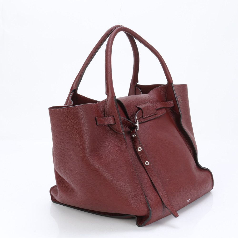 現行ロゴ！極美品✨CELINE ビッグバッグ ミディアム 本革 ボルドー 大容量 CELINE セリーヌ ビッグバッグ ミディアム 182863A4U レザー