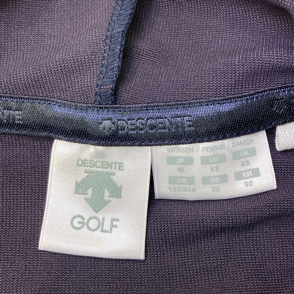 サイズ：M DESCENTE GOLF デサントゴルフ  長袖 ジップパーカー  ネイビー系 [240101474971] ゴルフウェア レディース ストスト サイズ：M DESCENTE GOLF デサントゴルフ 長袖 ジップパーカー