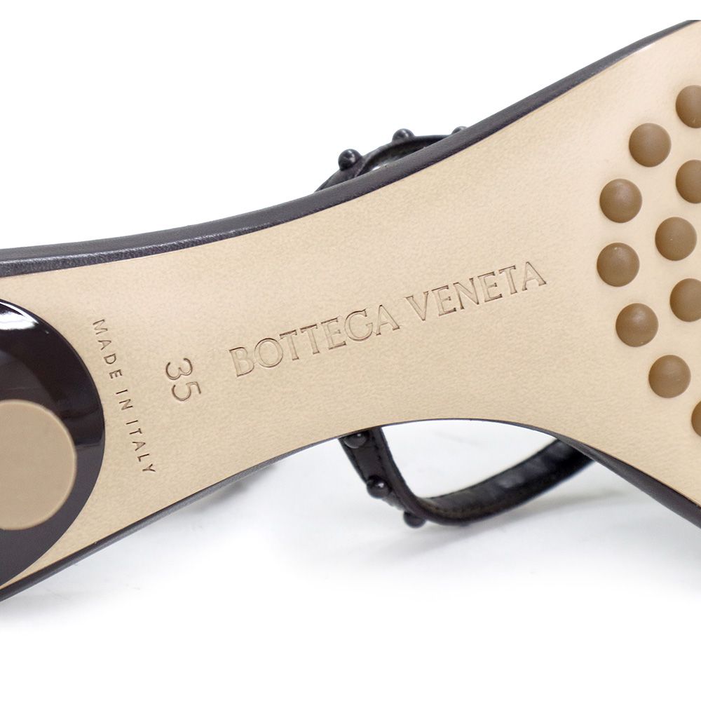  ボッテガヴェネタ ラグーンバブル サンダル 靴 35 22 cm ラムスキン レザー FONDANT ブラウン 659006 BOTTEGA VENETA サンダル サンダル ミュール
