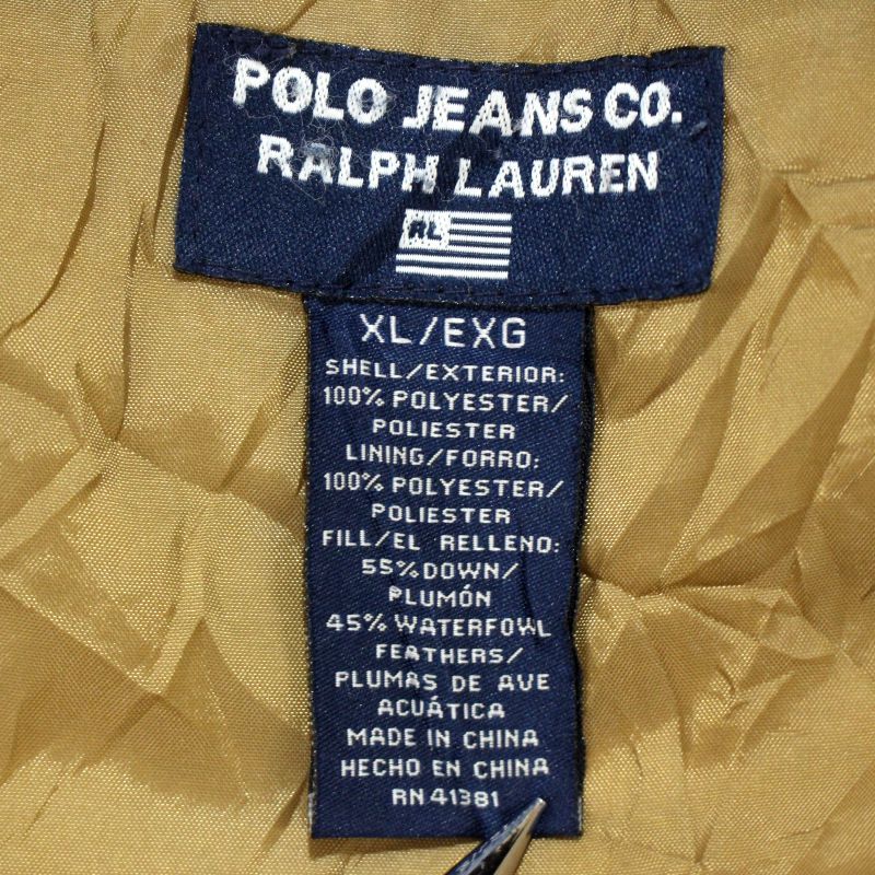 00s Polo Jeans Company ミリタリージャケット 00s POLO JEANS ダウンジャケット メンズ 表記XLサイズ - メルカリ