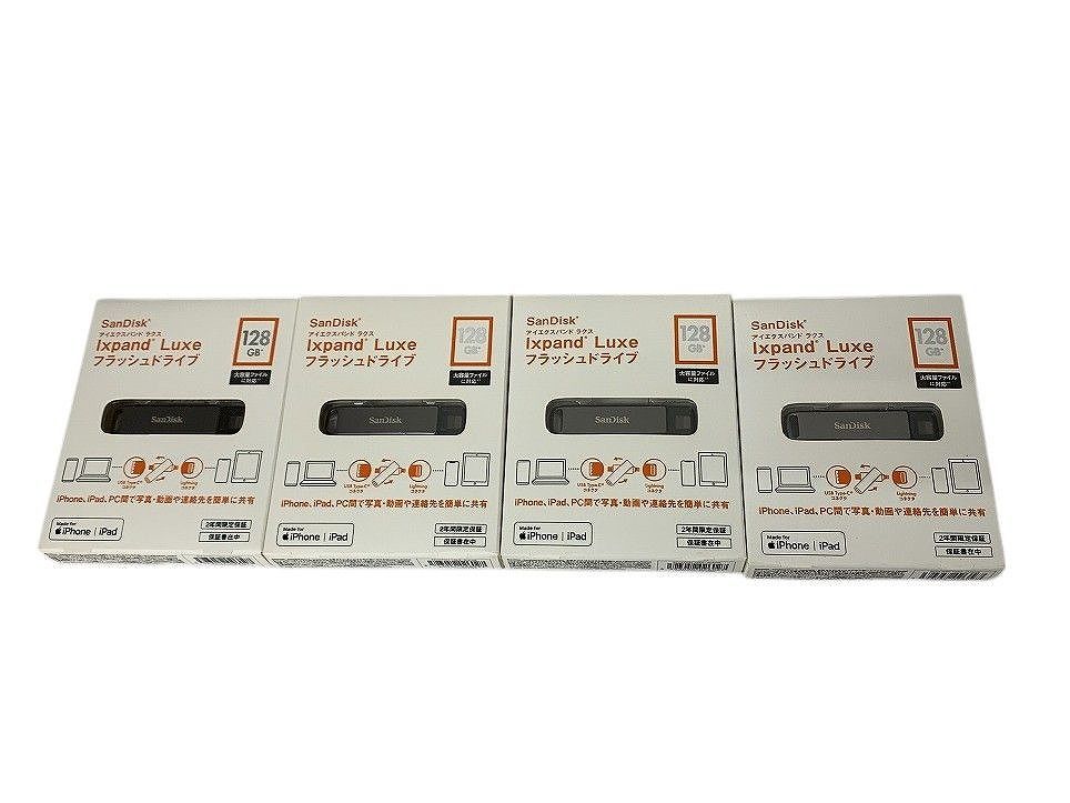 SanDisk サンディスク フラッシュドライブ iXpand Luxe R22Z002A SDIX70N-128G-JKANE 128GB 4点 WMK655297相