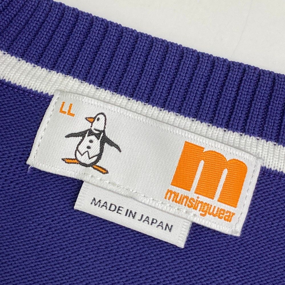 サイズ：LL MUNSING WEAR マンシングウェア 2023年モデル ニットベスト  パープル系 [240101457994] ゴルフウェア レディース ストスト サイズ：LL MUNSING WEAR マンシングウェア 2023年モデル ニット