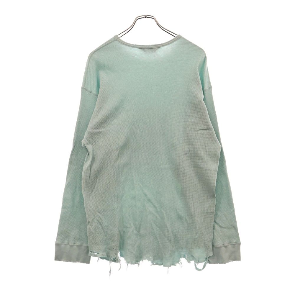 未使用 ANCELLM ダメージワッフルクルーロングスリーブTシャツ 白 1