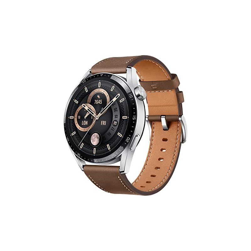 HUAWEI WATCH GT 3 46mm スマートウォッチ ブラウンレザー iOS/Android 