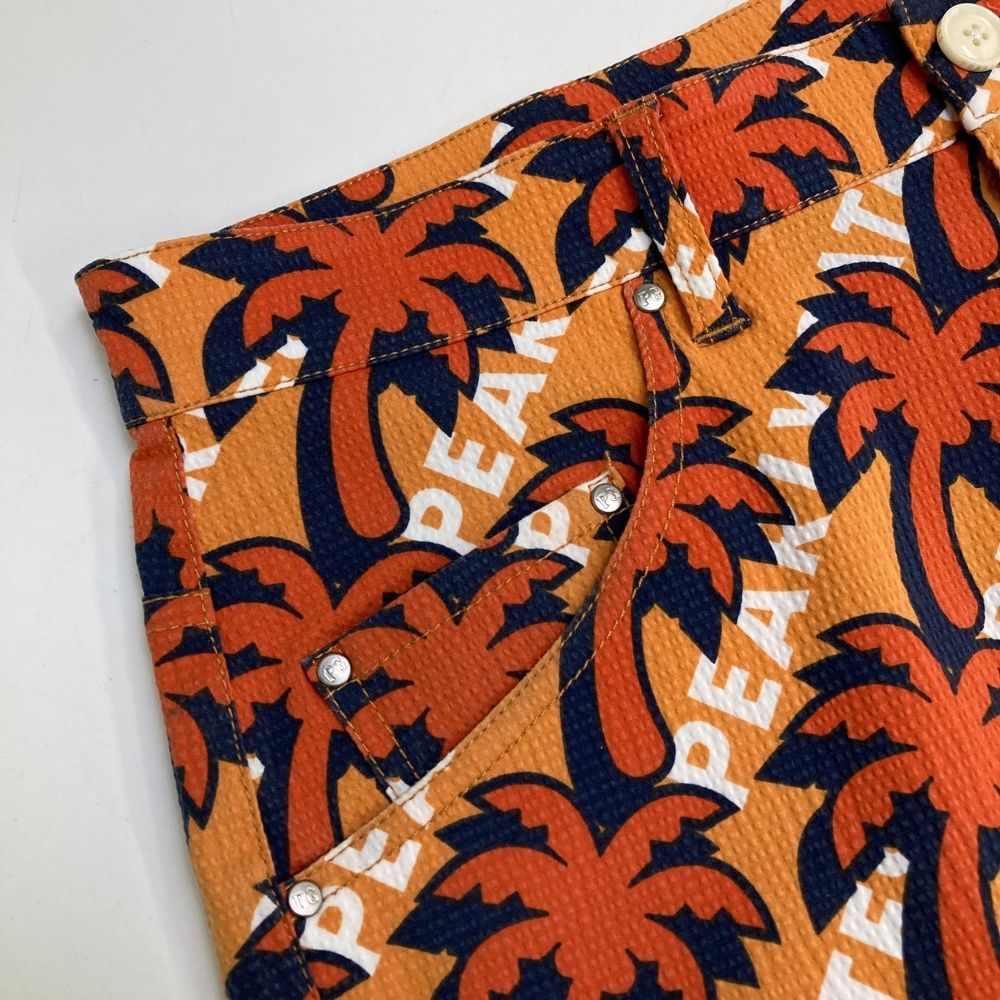 現行モデル　パーリーゲイツ　PGG ハーフパンツ　短パン　オレンジ　美品　5 L 現行モデル パーリーゲイツ PGG ハーフパンツ 短パン オレンジ 美品 5