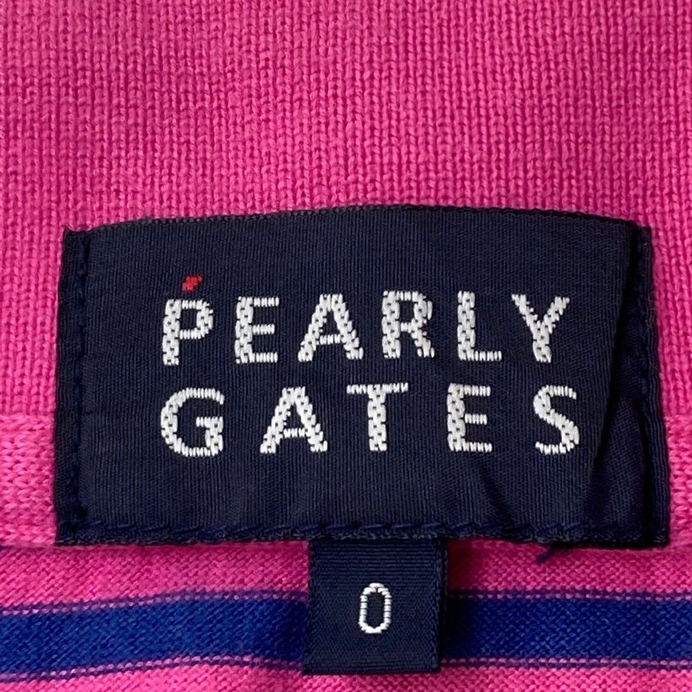 サイズ：0 PEARLY GATES パーリーゲイツ 半袖ポロシャツ ボーダー柄