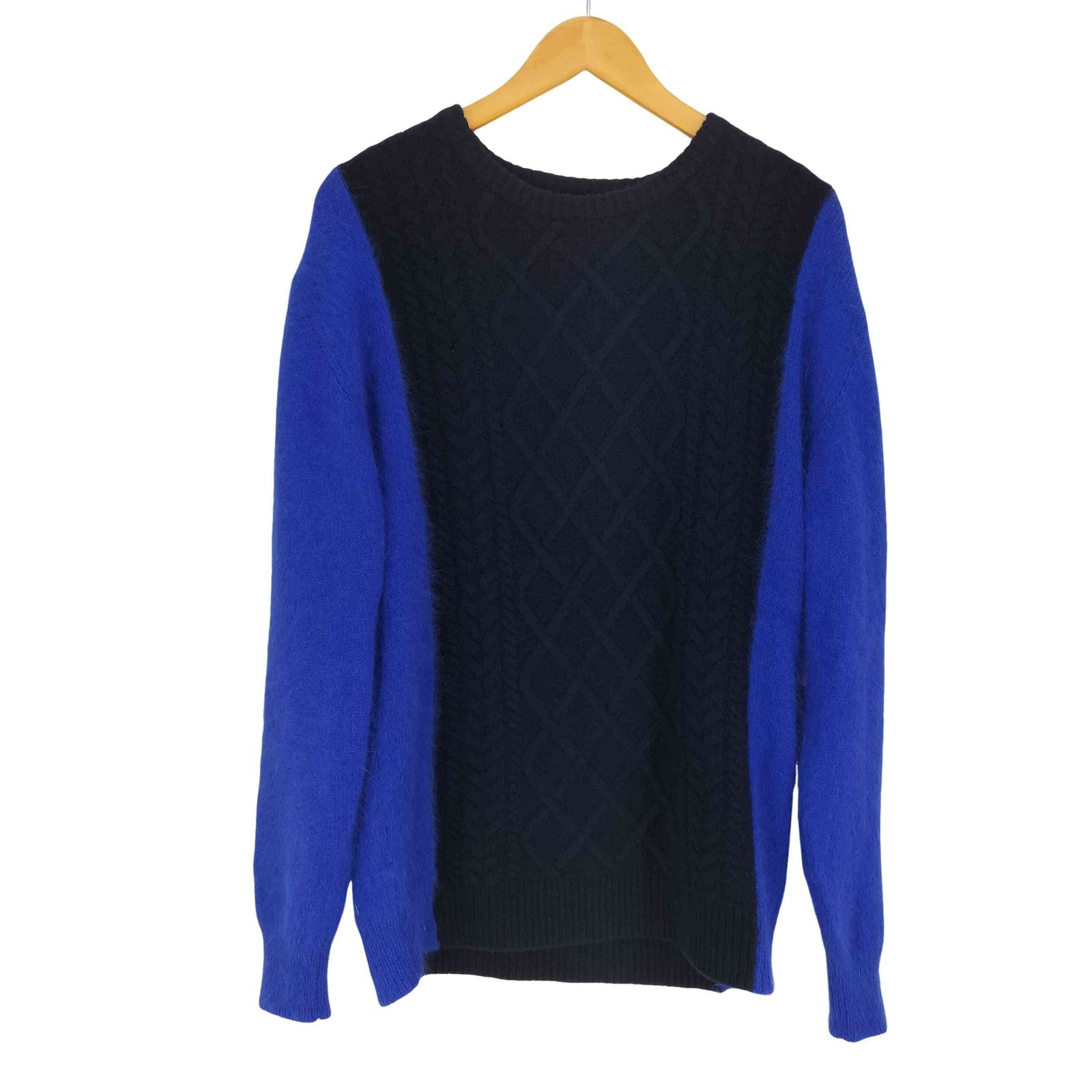 ソフネット SOPHNET. SLEEVE SHAGGY CABLE MIX KNIT メンズ JPN