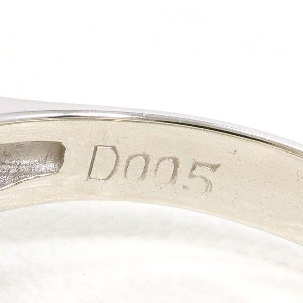 PT900 リング ring 指輪 9.5号 パール 真珠 約8mm ダイヤ 0.05 総重量約4.3g FORTGASGNV_COM_BR