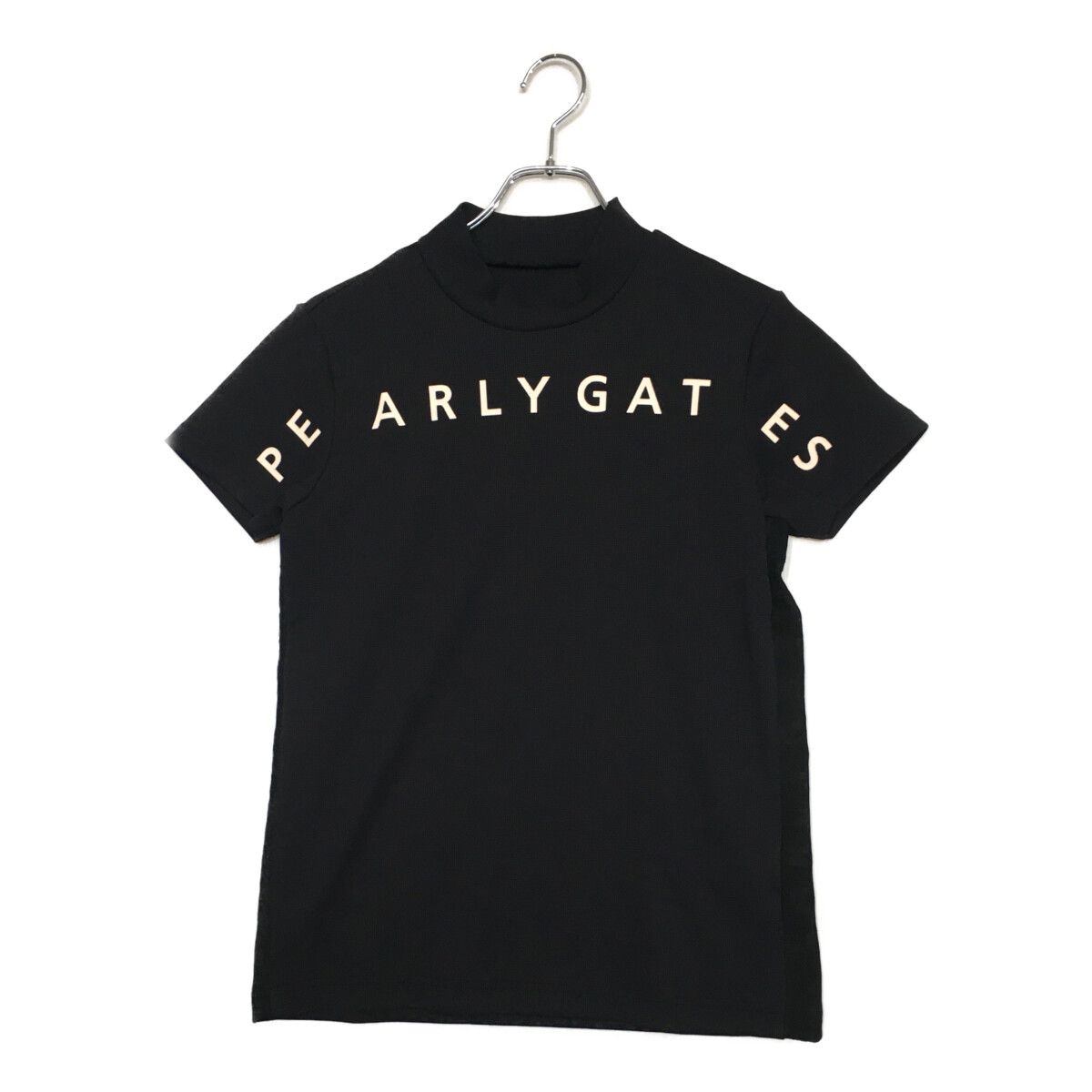 レディース パーリーゲイツ PEARLY GATES 半袖シャツ 2 L 黒 ブラック モックネック