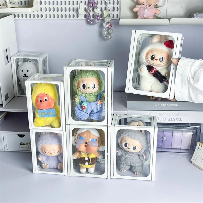 【正規品】ラブブのぬいぐるみ空箱6個セット ぬいぐるみ用ケース 6個セット ガラス製品 labubu ラブブ