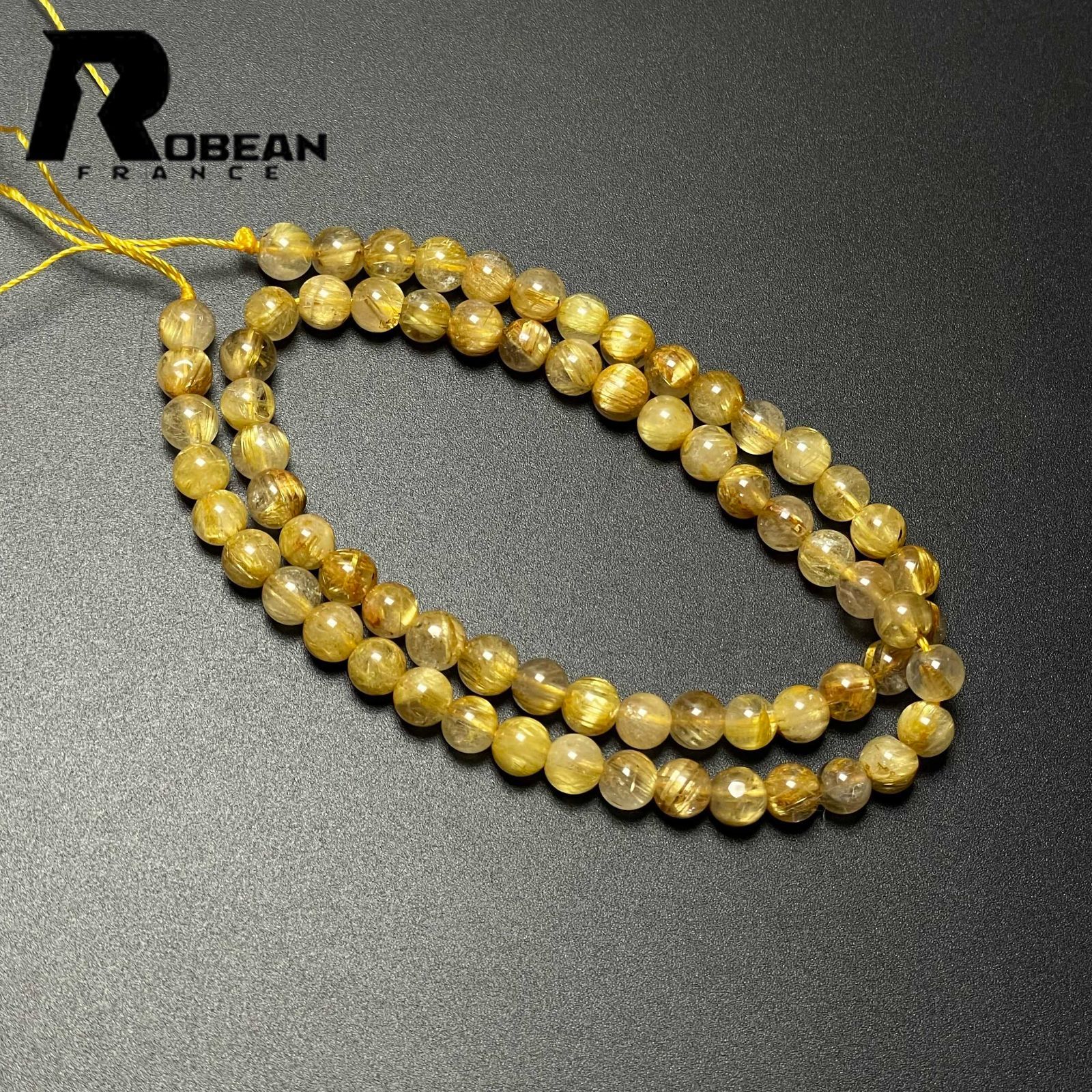 レア EU製 定価7万円☆ROBEAN・黄金タイチンルチル☆黄金針水晶